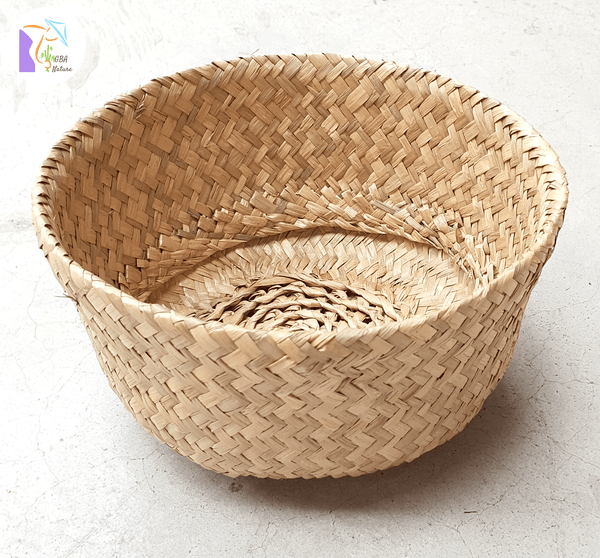 Basket Of Natural Seagrass Folds